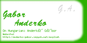 gabor anderko business card